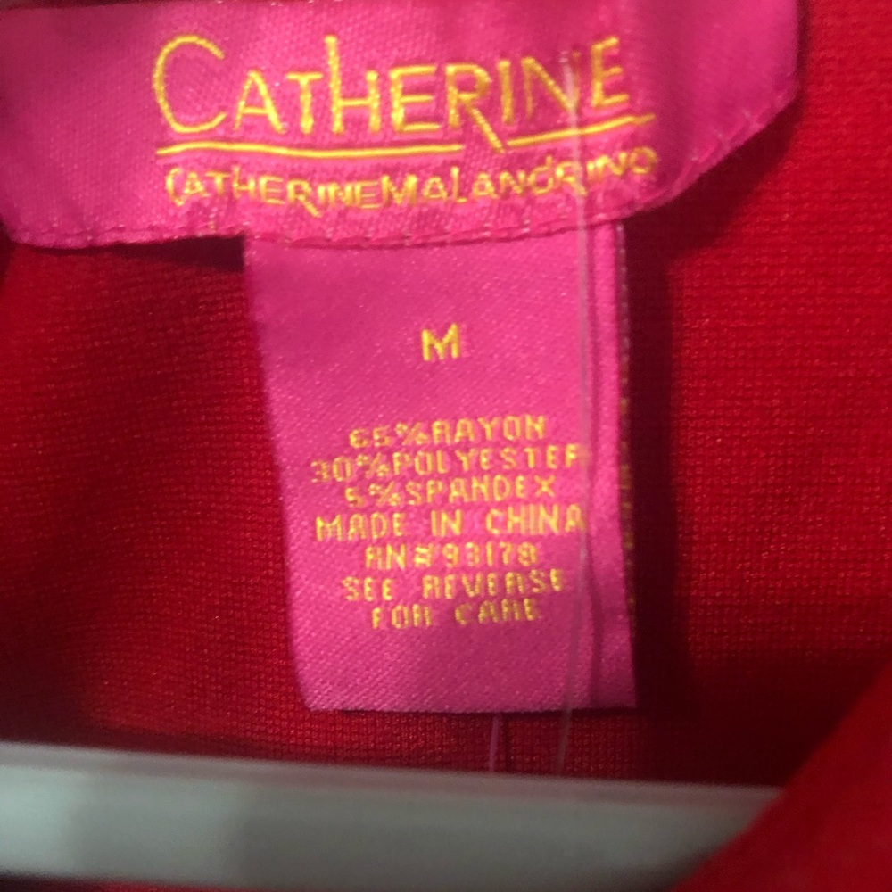 NWT Catherine Malandrino Red Peplum Blouse - Picture 3 of 4